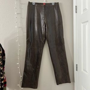 Vintage leather snake print pants sold